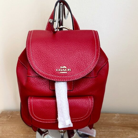 Nwt Coach Leather drawstring Pennie Backpack 22 - Picture 2 of 10